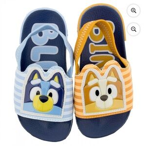 Bluey Bingo Toddler Mismatch Flip Flop Slides - Size 7-unisex